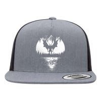 Mothman Cryptozoology Design Cryptid Flat Bill Trucker Hat