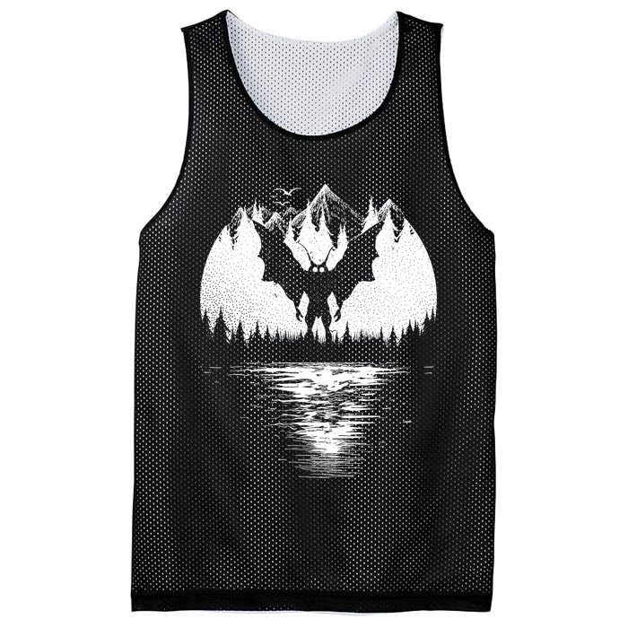 Mothman Cryptozoology Design Cryptid Mesh Reversible Basketball Jersey Tank