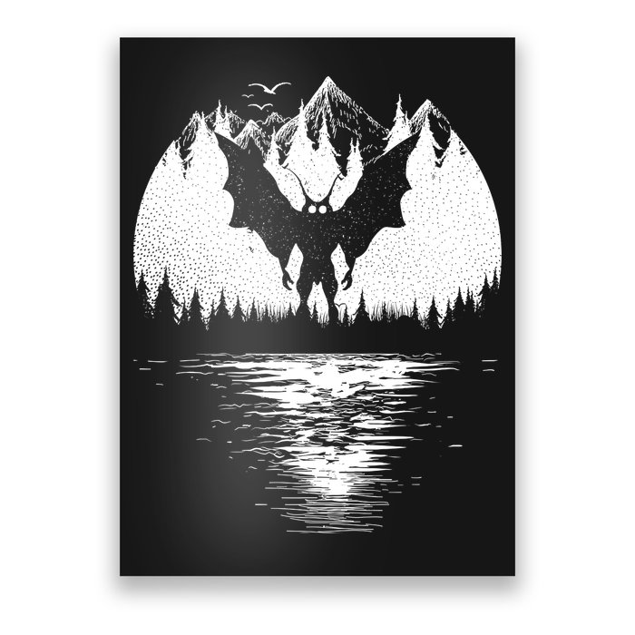 Mothman Cryptozoology Design Cryptid Poster