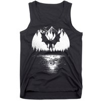 Mothman Cryptozoology Design Cryptid Tank Top