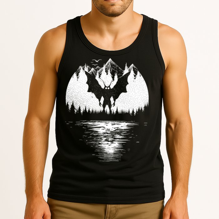 Mothman Cryptozoology Design Cryptid Tank Top