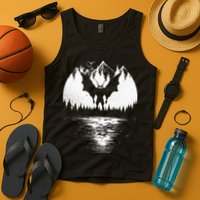 Mothman Cryptozoology Design Cryptid Tank Top