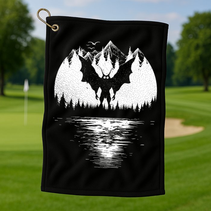 Mothman Cryptozoology Design Cryptid Golf Towel