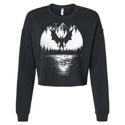 Mothman Cryptozoology Design Cryptid Cropped Pullover Crew