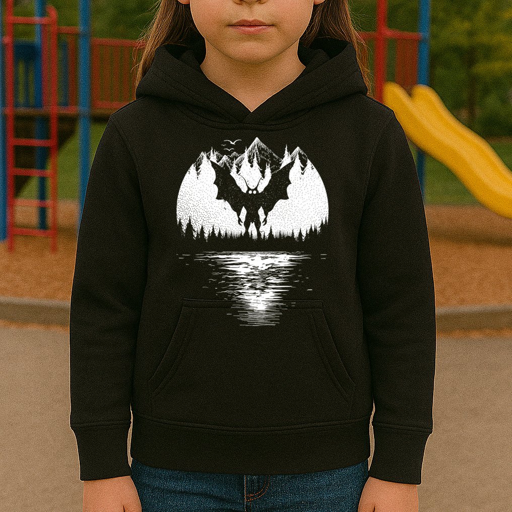 Mothman Cryptozoology Design Cryptid Kids Hoodie