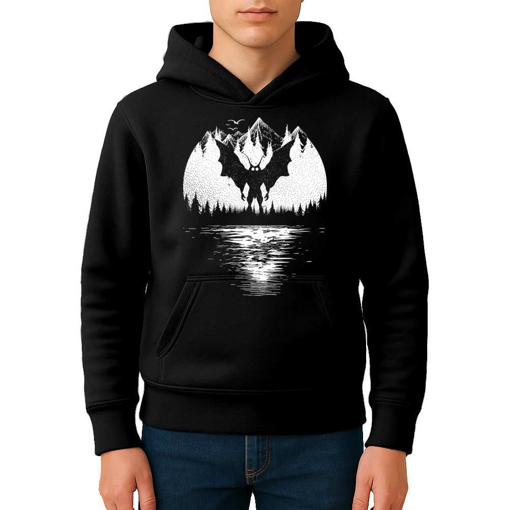 Mothman Cryptozoology Design Cryptid Kids Hoodie