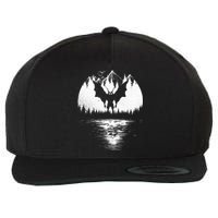 Mothman Cryptozoology Design Cryptid Wool Snapback Cap