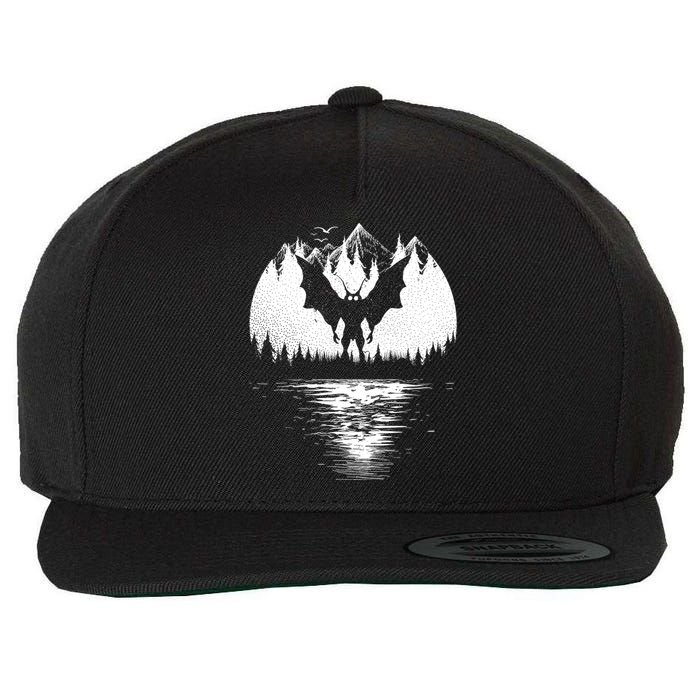 Mothman Cryptozoology Design Cryptid Wool Snapback Cap