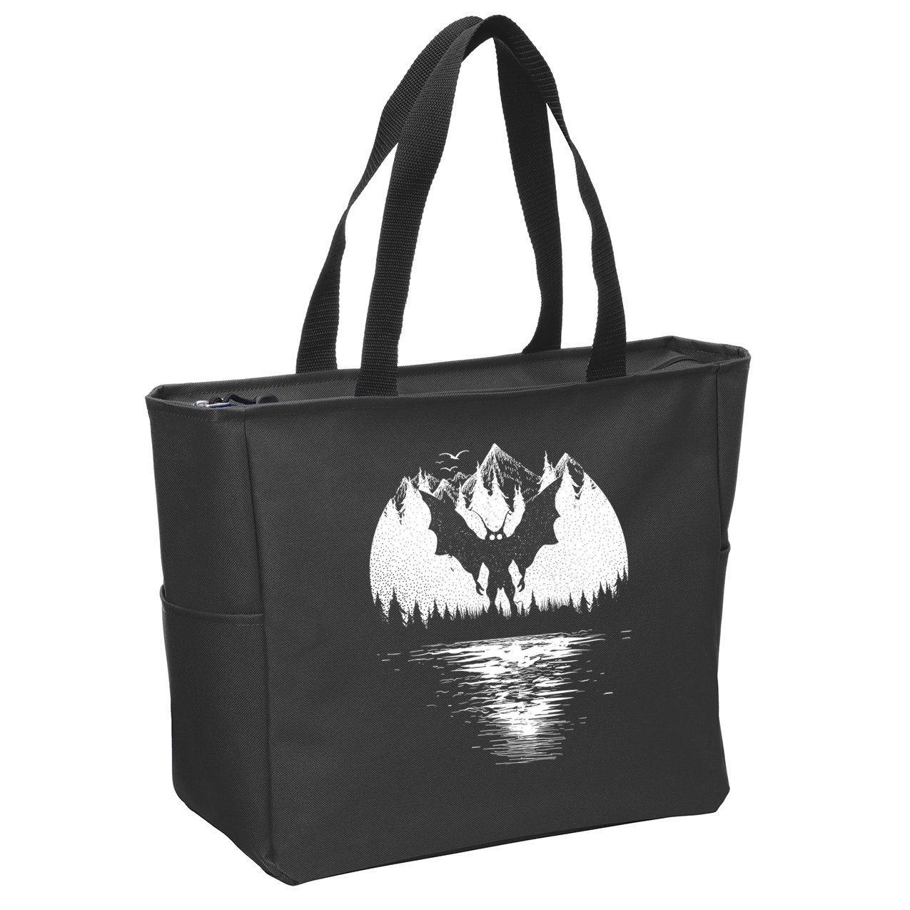 Mothman Cryptozoology Design Cryptid Zip Tote Bag