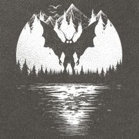 Mothman Cryptozoology Design Cryptid Cotton Canvas Backpack