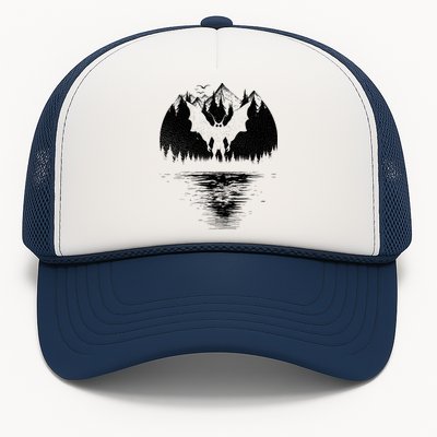 Mothman Cryptozoology Design Cryptid Trucker Hat