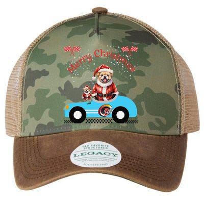 Merry Christmas Dog Duo On A Holiday Ride For Dog Lover Legacy Tie Dye Trucker Hat