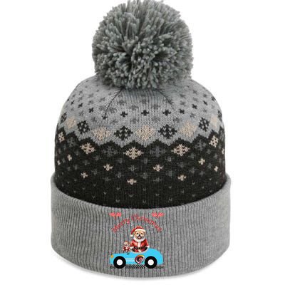 Merry Christmas Dog Duo On A Holiday Ride For Dog Lover The Baniff Cuffed Pom Beanie