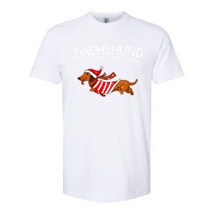 Merry Christmas Dachshund Dog Through The Snow Gift Softstyle CVC T-Shirt