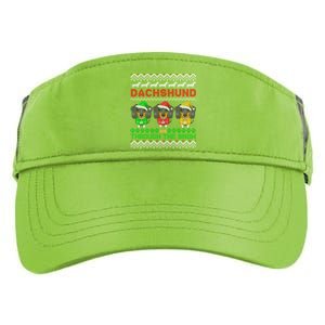 Merry Christmas Dachshund Through Snow Gift Adult Drive Performance Visor