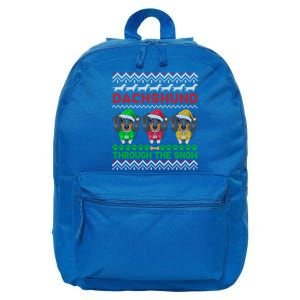 Merry Christmas Dachshund Through Snow Gift 16 in Basic Backpack