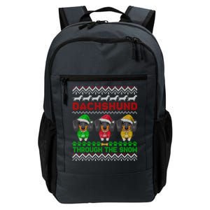 Merry Christmas Dachshund Through Snow Gift Daily Commute Backpack