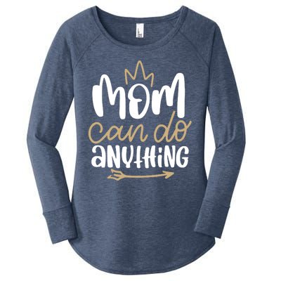 Mom Can Do Anything Queen Cute Gift Women's Perfect Tri Tunic Long Sleeve Shirt