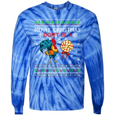 Merry Christmas DonT Be A Cock Sucker Christmas Sweater Gift Tie-Dye Long Sleeve Shirt