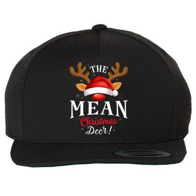 Mean Christmas Deer Pjs Xmas Family Matching Funny Gift Wool Snapback Cap