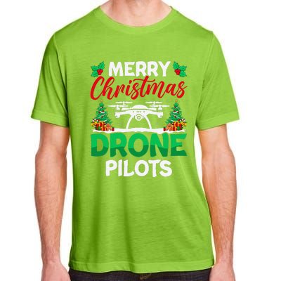 Merry Christmas Drone Pilots Fpv Drone Operator Xmas Adult ChromaSoft Performance T-Shirt