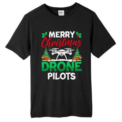 Merry Christmas Drone Pilots Fpv Drone Operator Xmas Tall Fusion ChromaSoft Performance T-Shirt