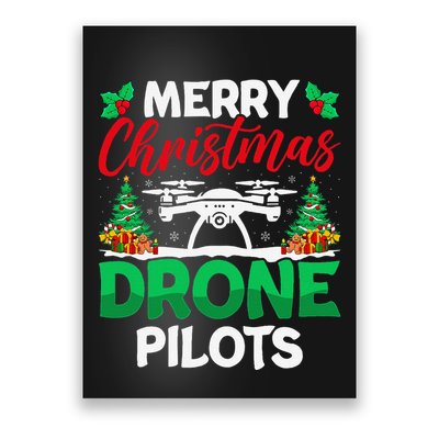 Merry Christmas Drone Pilots Fpv Drone Operator Xmas Poster