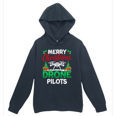 Merry Christmas Drone Pilots Fpv Drone Operator Xmas Urban Pullover Hoodie