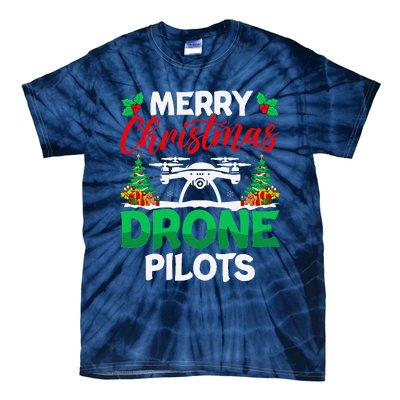 Merry Christmas Drone Pilots Fpv Drone Operator Xmas Tie-Dye T-Shirt