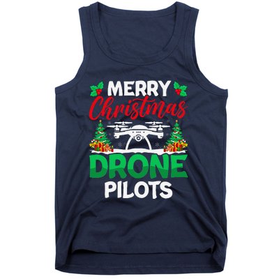 Merry Christmas Drone Pilots Fpv Drone Operator Xmas Tank Top