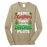 Merry Christmas Drone Pilots Fpv Drone Operator Xmas Long Sleeve Shirt