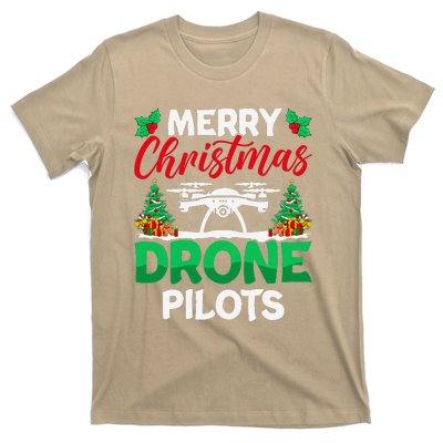 Merry Christmas Drone Pilots Fpv Drone Operator Xmas T-Shirt