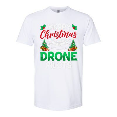 Merry Christmas Drone Pilots Fpv Drone Operator Xmas Softstyle CVC T-Shirt