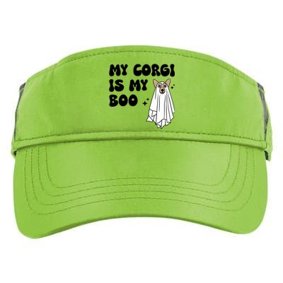 My Corgi Dog Is My Boo Spooky Season Ghost Halloween Groovy Meaningful Gift Adult Drive Performance Visor