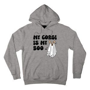 My Corgi Dog Is My Boo Spooky Season Ghost Halloween Groovy Meaningful Gift Tall Hoodie