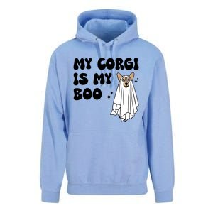 My Corgi Dog Is My Boo Spooky Season Ghost Halloween Groovy Meaningful Gift Unisex Surf Hoodie