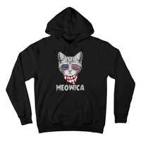 Meowica Cat Dad-dy Mom-my, July 4th Boy Girl Funny Hoodie