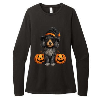 Merchweaver Cute Dog Lovers Halloween Pumpkin Gift Womens CVC Long Sleeve Shirt