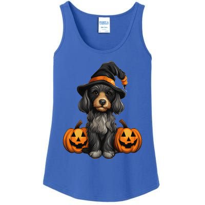 Merchweaver Cute Dog Lovers Halloween Pumpkin Gift Ladies Essential Tank