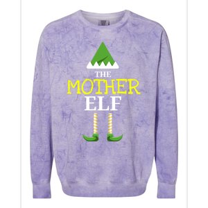 Matching Christmas Elf Family Designs: The Mother Elf Gift Colorblast Crewneck Sweatshirt