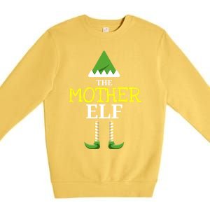 Matching Christmas Elf Family Designs: The Mother Elf Gift Premium Crewneck Sweatshirt