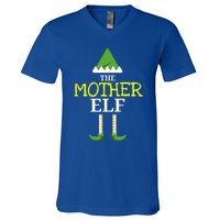 Matching Christmas Elf Family Designs: The Mother Elf Gift V-Neck T-Shirt