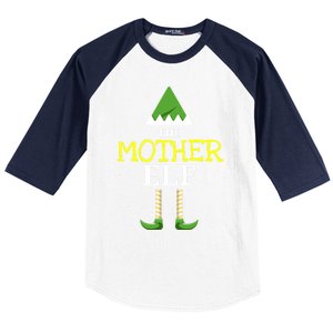 Matching Christmas Elf Family Designs: The Mother Elf Gift Baseball Sleeve Shirt