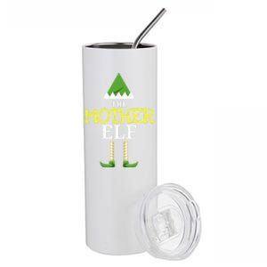 Matching Christmas Elf Family Designs: The Mother Elf Gift Stainless Steel Tumbler