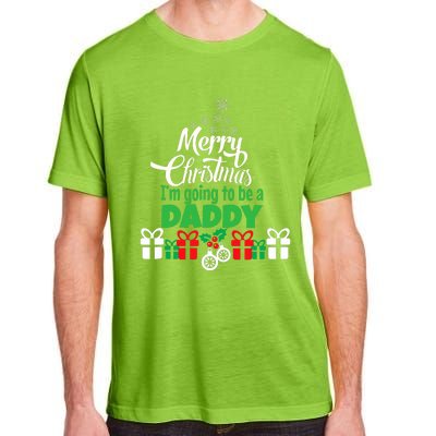 Merry Christmas Expecting Dad Pregnant Wife Adult ChromaSoft Performance T-Shirt