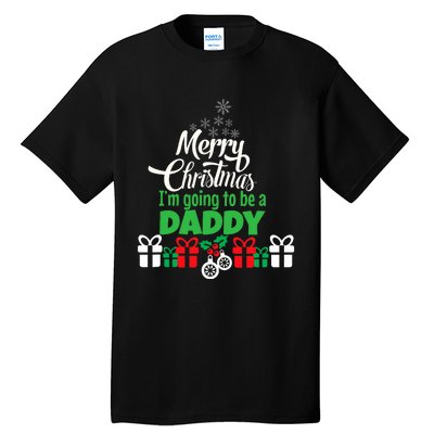 Merry Christmas Expecting Dad Pregnant Wife Tall T-Shirt