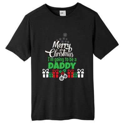 Merry Christmas Expecting Dad Pregnant Wife Tall Fusion ChromaSoft Performance T-Shirt