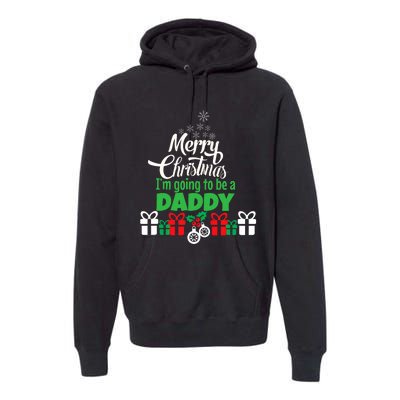 Merry Christmas Expecting Dad Pregnant Wife Premium Hoodie