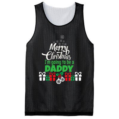 Merry Christmas Expecting Dad Pregnant Wife Mesh Reversible Basketball Jersey Tank