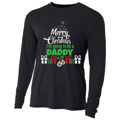 Merry Christmas Expecting Dad Pregnant Wife Cooling Performance Long Sleeve Crew